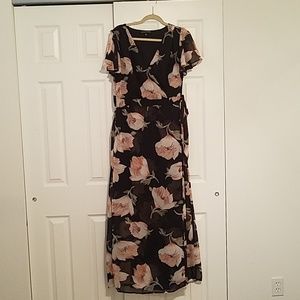 Always Indigo XL Black Floral dress